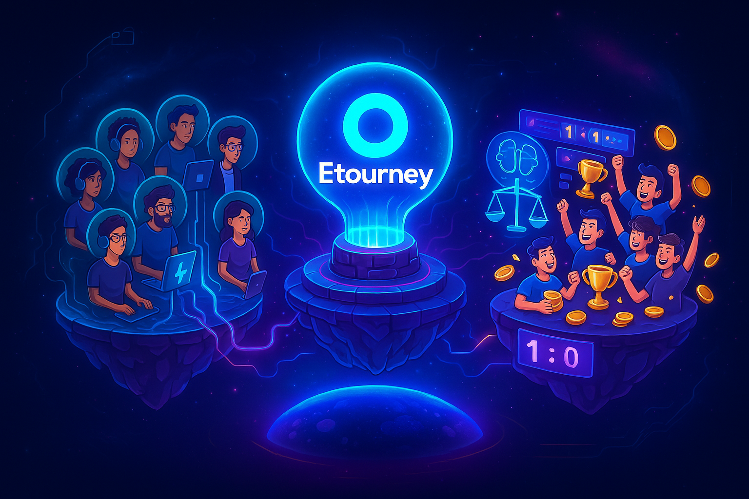 Etourney connecting game developers and players through competitive gaming