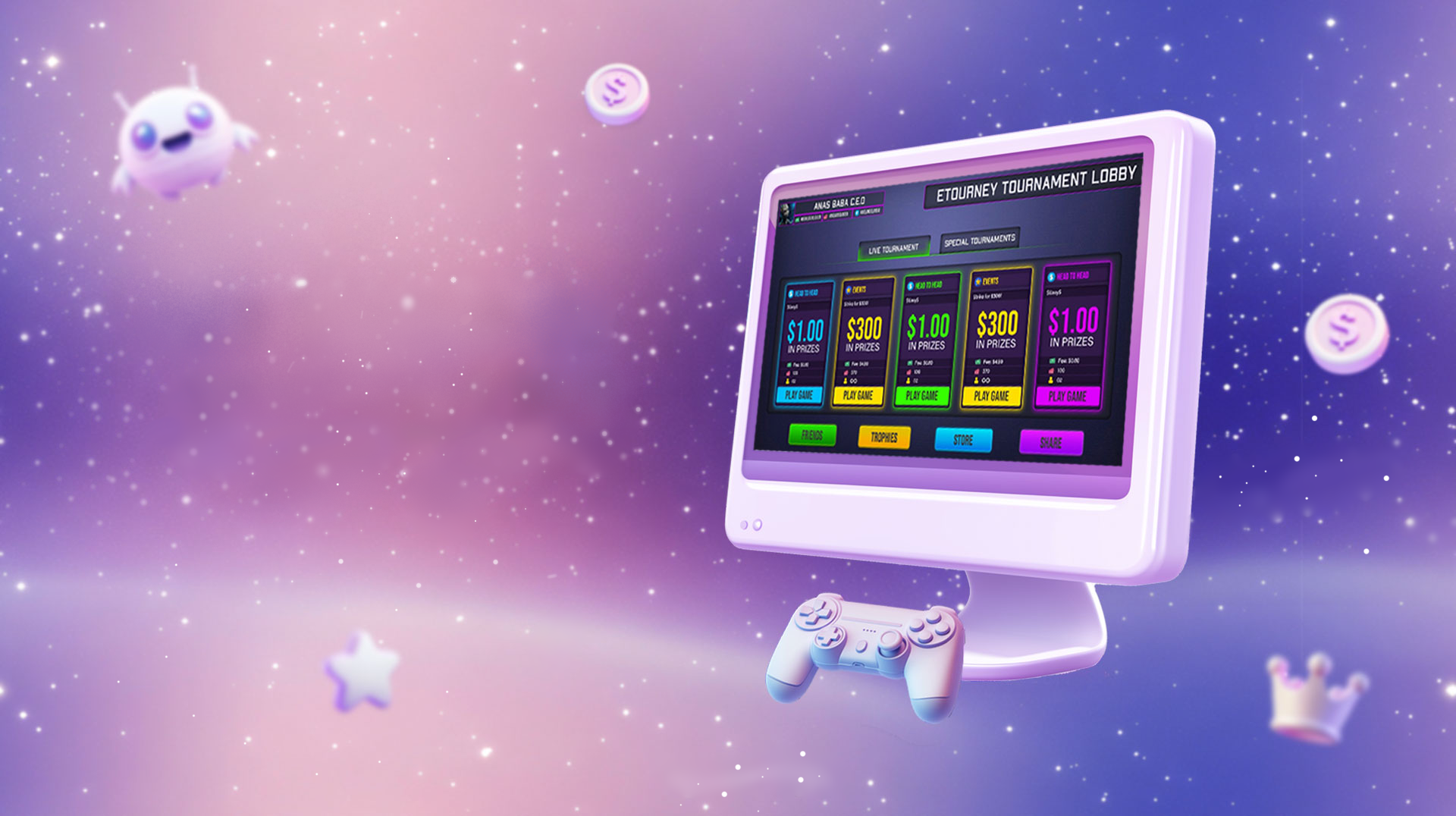 Etourney tournament interface